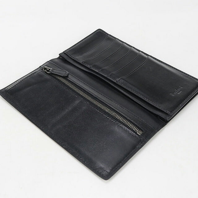 中古 ベルルッティ 長財布二折 メンズ ブランド BERLUTI カリグラフィ サンタル フラップ ロングウォレット ブラック 財布 USDBER102831011