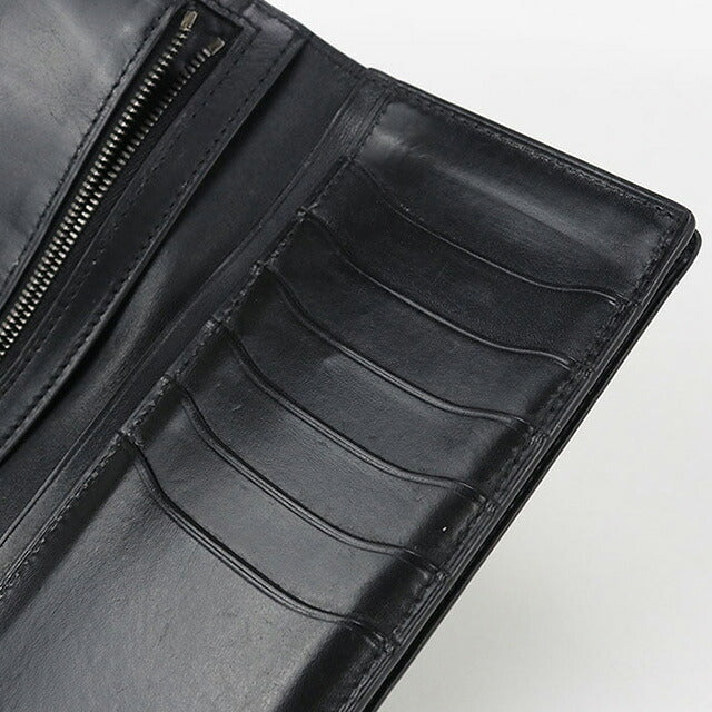 中古 ベルルッティ 長財布二折 メンズ ブランド BERLUTI カリグラフィ サンタル フラップ ロングウォレット ブラック 財布 USDBER102831011