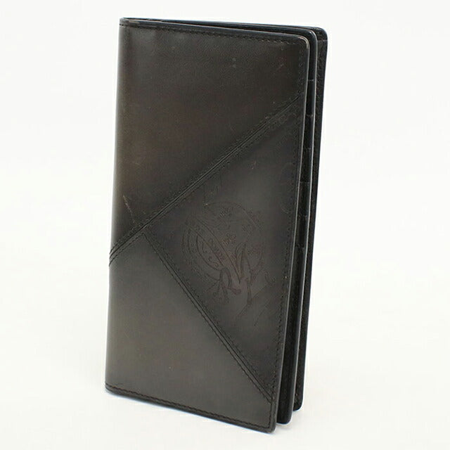 中古 ベルルッティ 長財布ニ折小銭入付き メンズ ブランド BERLUTI フラップ ロングウォレット ブラック USDBER113528011