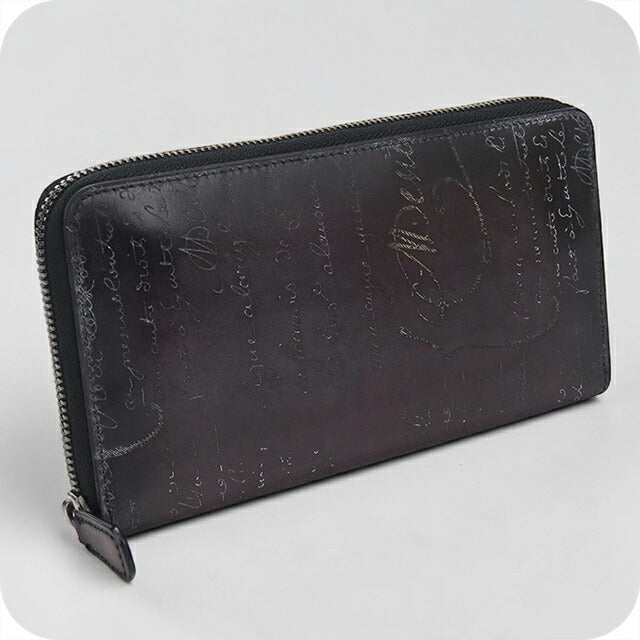 中古 ベルルッティ 長財布ラウンドファスナー メンズ ブランド BERLUTI パープル USDBER113897011