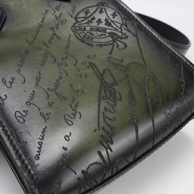 中古 ベルルッティ ショルダーバッグ メンズ ブランド BERLUTI プルミエジュール ガリバー メッセンジャーバッグ カーキ USDBER116236011