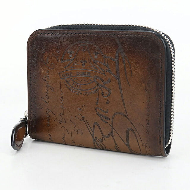 中古 ベルルッティ 小銭入れ メンズ ブランド BERLUTI スクリットレザー ワパ マネーパース ブラウン USDBER120053011