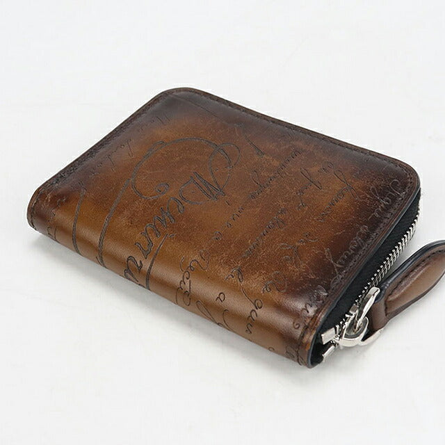 中古 ベルルッティ 小銭入れ メンズ ブランド BERLUTI スクリットレザー ワパ マネーパース ブラウン USDBER120053011