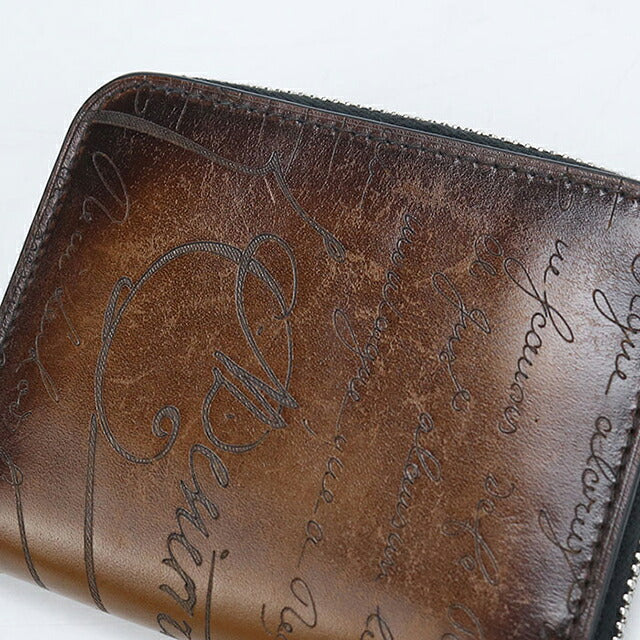 中古 ベルルッティ 小銭入れ メンズ ブランド BERLUTI スクリットレザー ワパ マネーパース ブラウン USDBER120053011
