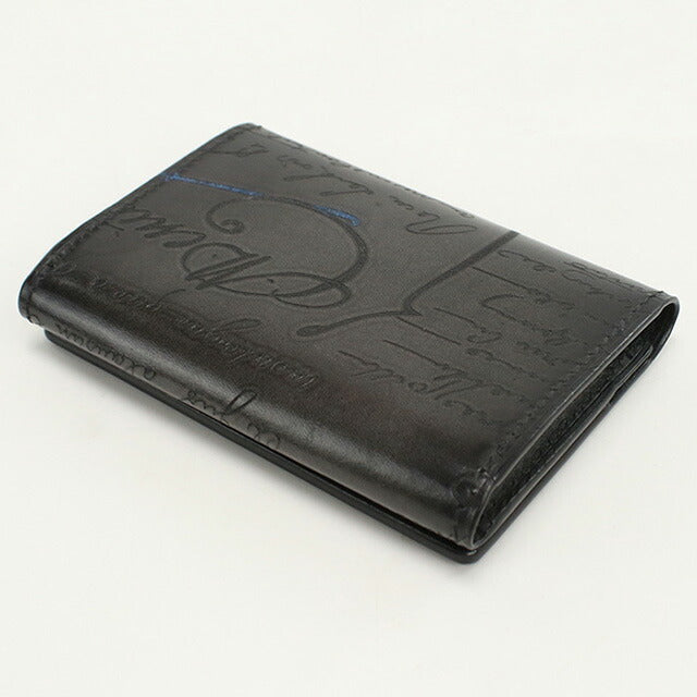 中古 ベルルッティ 名刺入れ メンズ ブランド BERLUTI スクリットレザー インブイア カードホルダー ブラック 小物 USDBER98376011