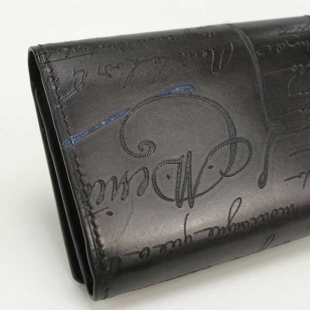 中古 ベルルッティ 名刺入れ メンズ ブランド BERLUTI スクリットレザー インブイア カードホルダー ブラック 小物 USDBER98376011