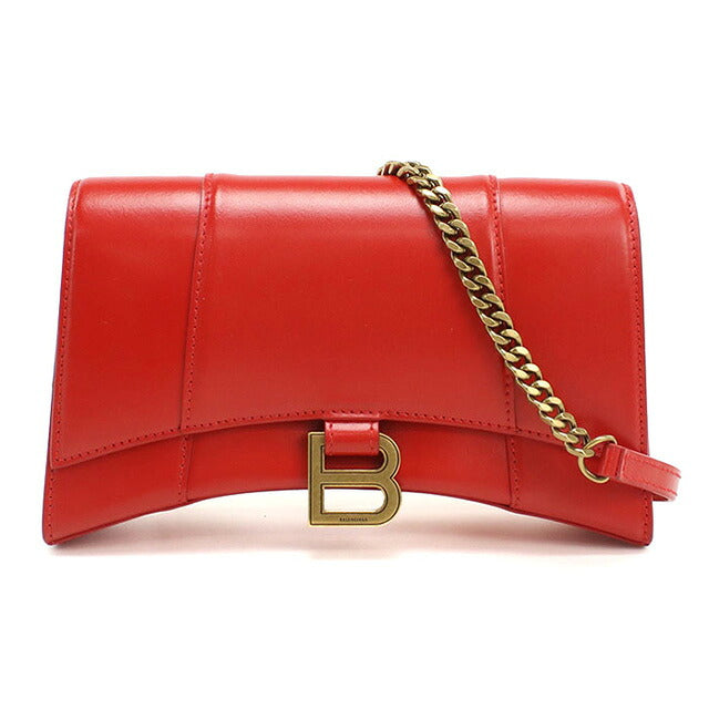 中古 バレンシアガ 斜め掛け ショルダーバッグ レディース ブランド BALENCIAGA アワーグラス チェーンショルダーバッグ レザー 644973 USDBG100723011