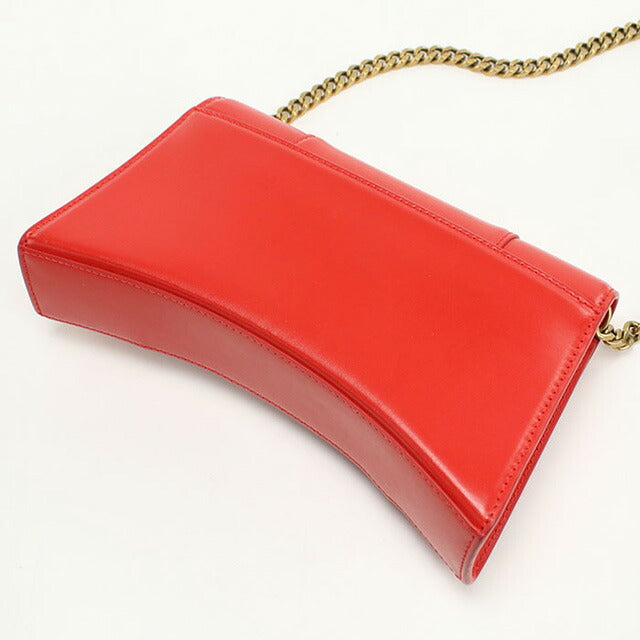中古 バレンシアガ 斜め掛け ショルダーバッグ レディース ブランド BALENCIAGA アワーグラス チェーンショルダーバッグ レザー 644973 USDBG100723011