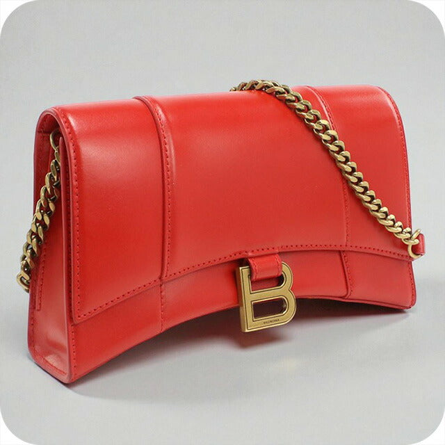 中古 バレンシアガ 斜め掛け ショルダーバッグ レディース ブランド BALENCIAGA アワーグラス チェーンショルダーバッグ レザー 644973 USDBG100723011