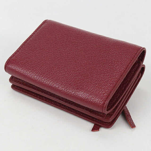 中古 バレンシアガ 三折財布 レディース ブランド BALENCIAGA エッジシティ 三つ折りウォレット 470059 ワインレッド 財布 USDBG104429011