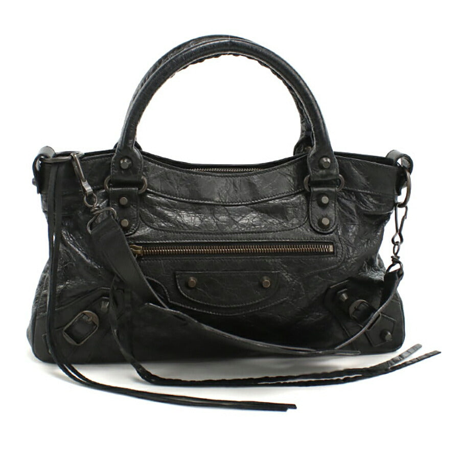 中古 バレンシアガ ハンドバッグ レディース ブランド BALENCIAGA 2WAY レザー 103203 ブラック バッグ USDBG95152011