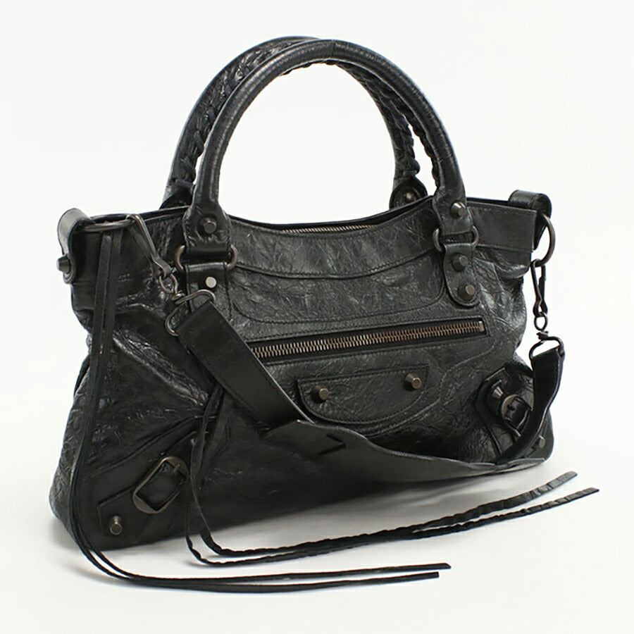 中古 バレンシアガ ハンドバッグ レディース ブランド BALENCIAGA 2WAY レザー 103203 ブラック バッグ USDBG95152011