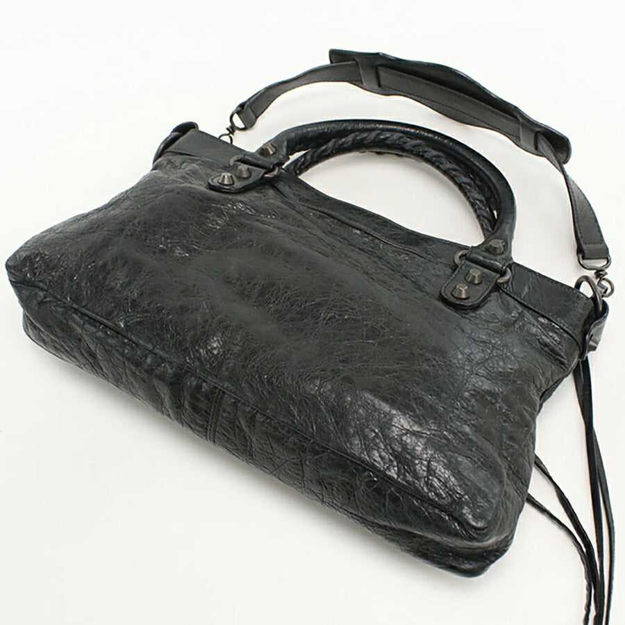 中古 バレンシアガ ハンドバッグ レディース ブランド BALENCIAGA 2WAY レザー 103203 ブラック バッグ USDBG95152011