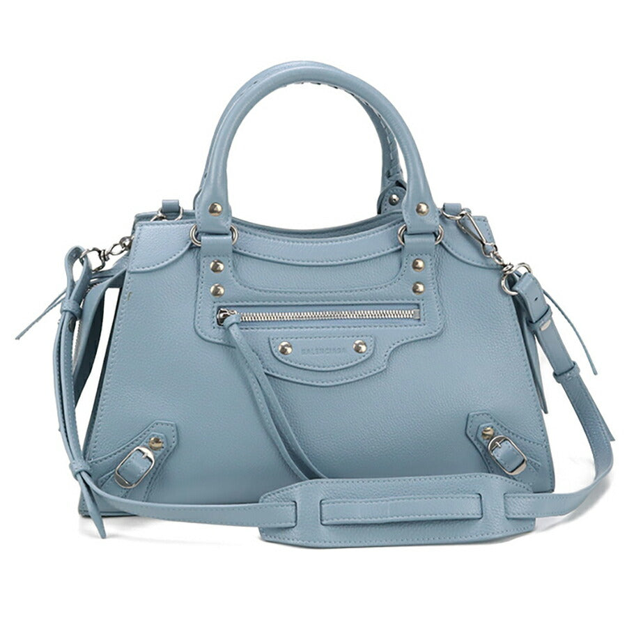 中古 バレンシアガ ハンドバッグ レディース ブランド BALENCIAGA 2WAYハンドバッグ レザー 638521 ブルー バッグ USDBG95671011