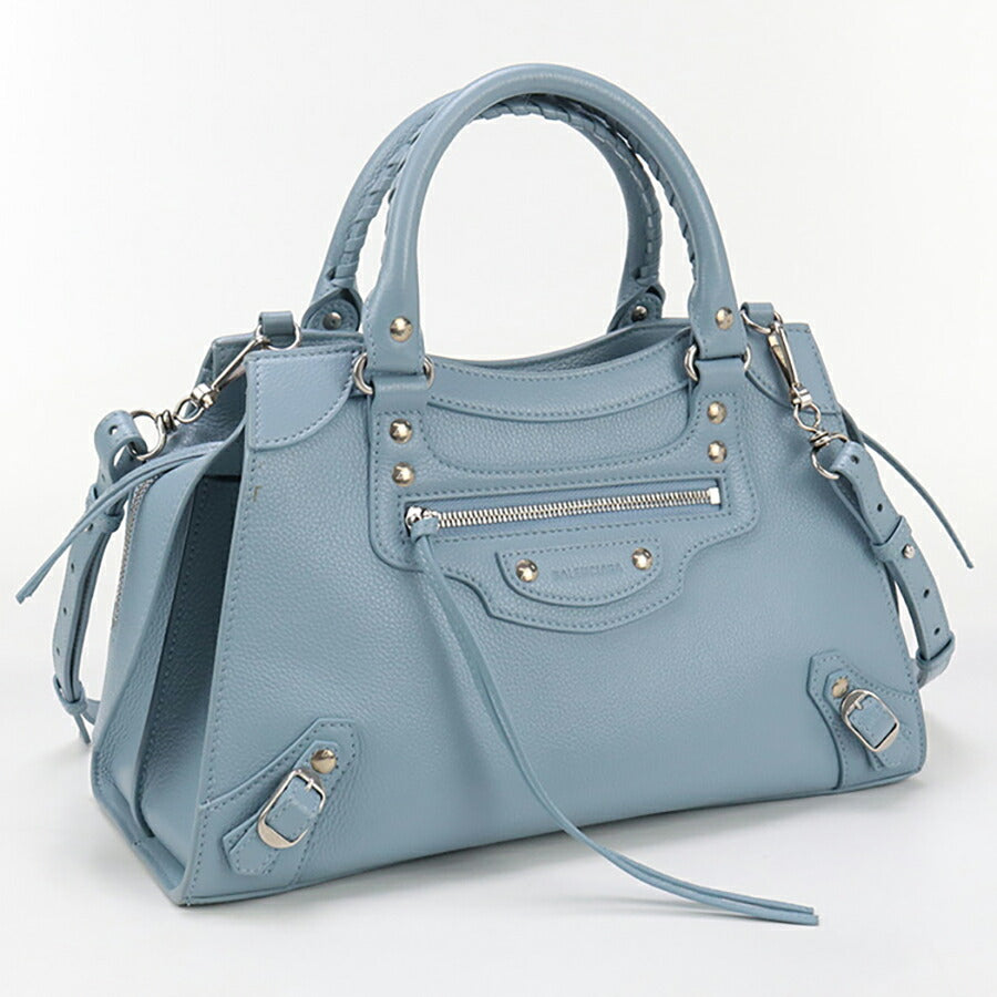 中古 バレンシアガ ハンドバッグ レディース ブランド BALENCIAGA 2WAYハンドバッグ レザー 638521 ブルー バッグ USDBG95671011