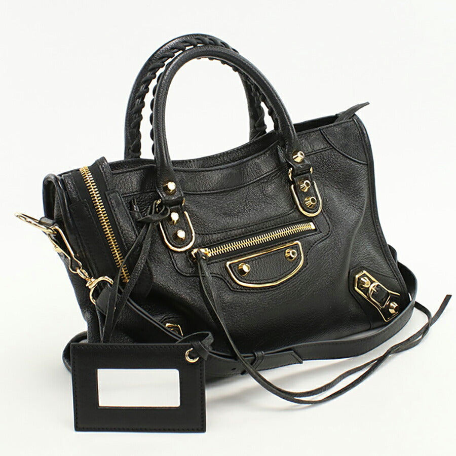 中古 バレンシアガ ハンドバッグ レディース ブランド BALENCIAGA 2WAY レザー 432831 ブラック バッグ USDBG96468011