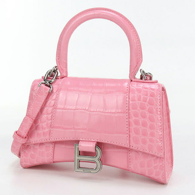 中古 バレンシアガ ハンドバッグ レディース ブランド BALENCIAGA アワーグラス トップハンドル バッグ XS 2WAY 592833 ピンク バッグ USDBG96585011