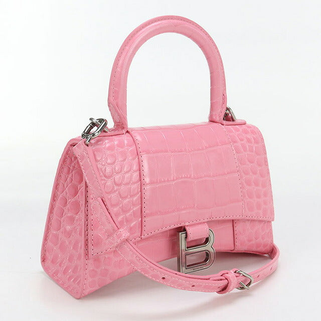 中古 バレンシアガ ハンドバッグ レディース ブランド BALENCIAGA アワーグラス トップハンドル バッグ XS 2WAY 592833 ピンク バッグ USDBG96585011