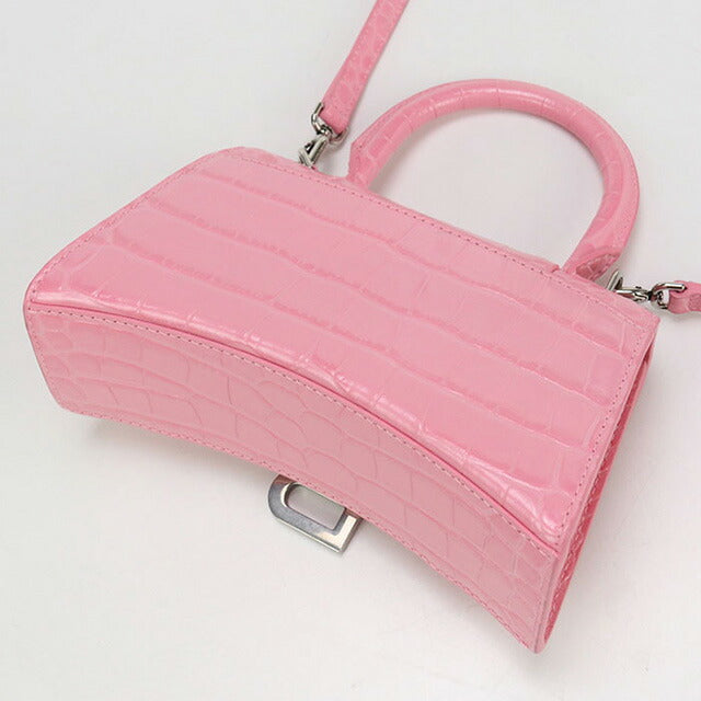 中古 バレンシアガ ハンドバッグ レディース ブランド BALENCIAGA アワーグラス トップハンドル バッグ XS 2WAY 592833 ピンク バッグ USDBG96585011