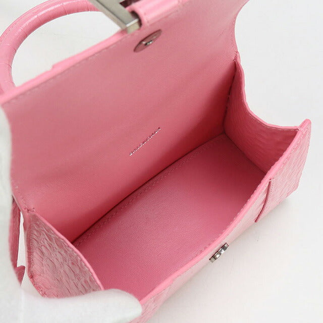 中古 バレンシアガ ハンドバッグ レディース ブランド BALENCIAGA アワーグラス トップハンドル バッグ XS 2WAY 592833 ピンク バッグ USDBG96585011