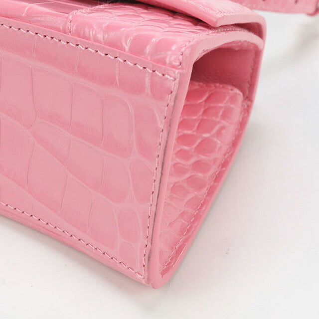 中古 バレンシアガ ハンドバッグ レディース ブランド BALENCIAGA アワーグラス トップハンドル バッグ XS 2WAY 592833 ピンク バッグ USDBG96585011