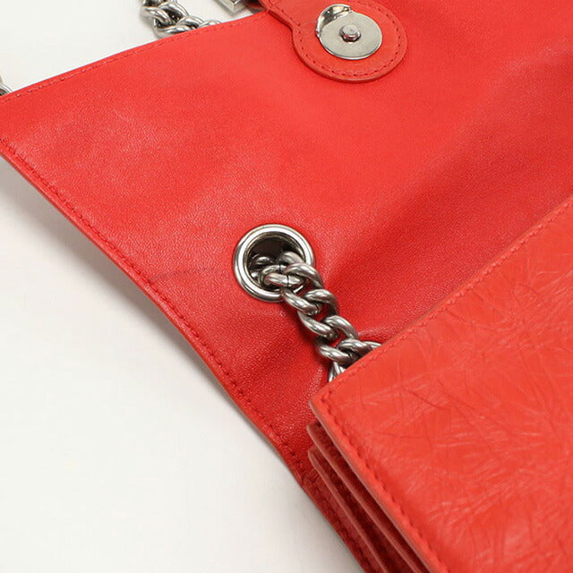 中古 バレンシアガ ショルダーバッグ レディース ブランド BALENCIAGA チェーン レザー 716351 レッド バッグ USDBG97154011