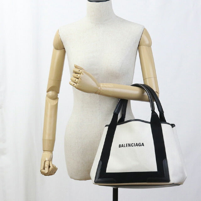 Used Balenciaga tote bag ladies brand BALENCIAGA navy hippo small 339933 white bag USDBG97952011