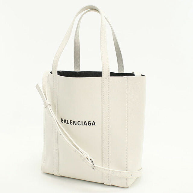 中古 バレンシアガ トートバッグ レディース ブランド BALENCIAGA エブリデイ 2WAY レザー 551815 ホワイト バッグ USDBG98348011