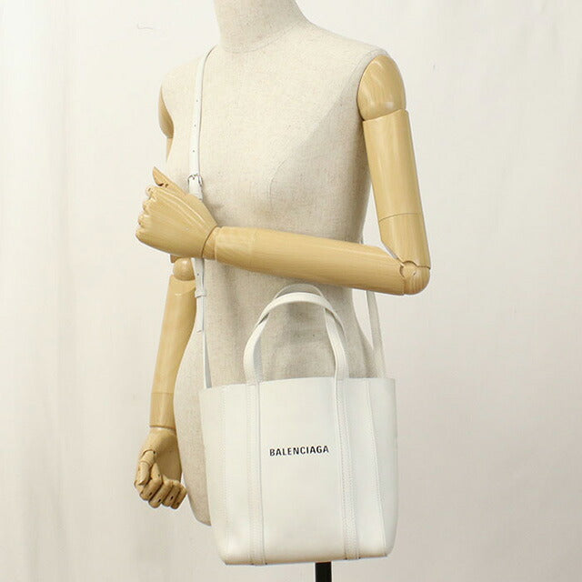 中古 バレンシアガ トートバッグ レディース ブランド BALENCIAGA エブリデイ 2WAY レザー 551815 ホワイト バッグ USDBG98348011