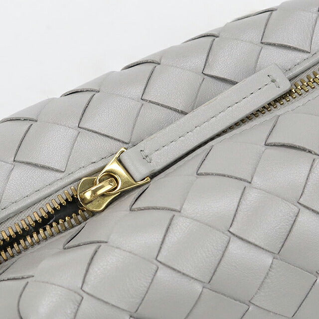 中古 ボッテガヴェネタ ショルダーバッグ レディース ブランド BOTTEGA VENETA イントレチャート レザー グレー バッグ USDBO105214011
