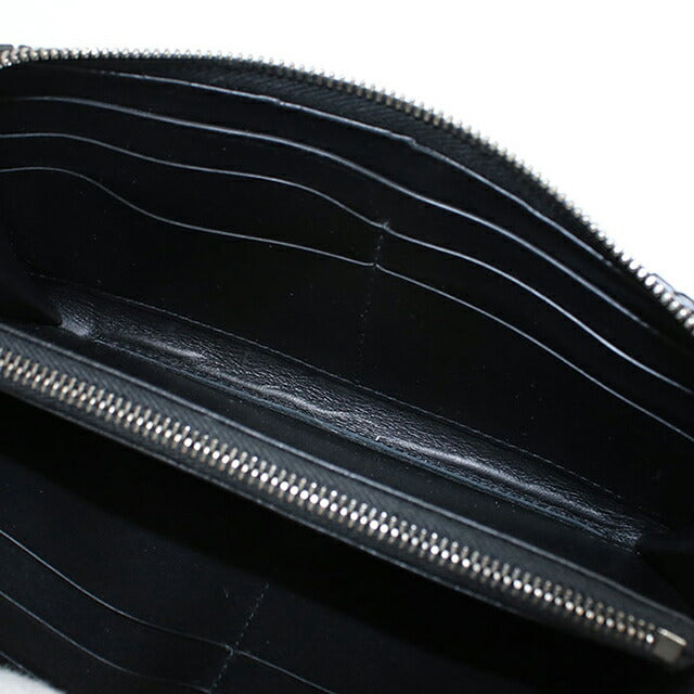 中古 ボッテガヴェネタ 長財布ラウンドファスナー メンズ ブランド BOTTEGA VENETA イントレチャート ジップアラウンドウォレット ブラック USDBO105422011