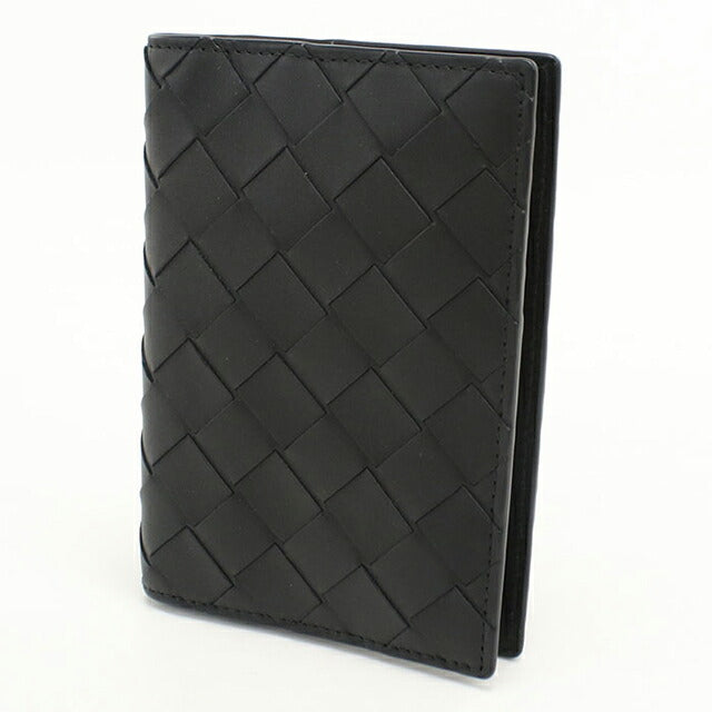 Used Bottega Veneta Card Case Unisex Brand BOTTEGA VENETA Intrecciato Passport Case Black USDBO109255011