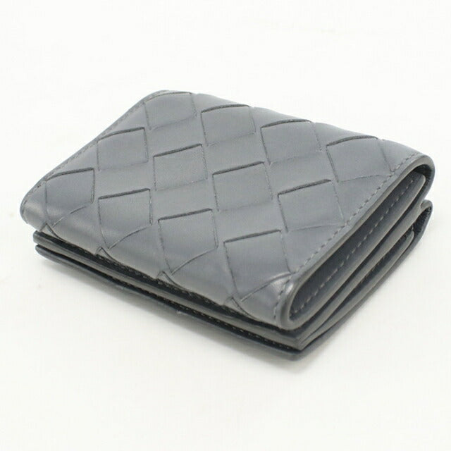 Used Bottega Veneta Trifold Wallet Trifold Wallet Unisex Brand BOTTEGA VENETA Intrecciato Leather Gray USDBO111719011