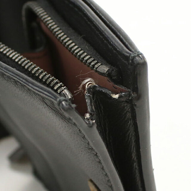 中古 ボッテガ・ヴェネタ 二つ折り財布 二折財布 メンズ ブランド BOTTEGA VENETA イントレチャート レザー ブラック USDBO113161011