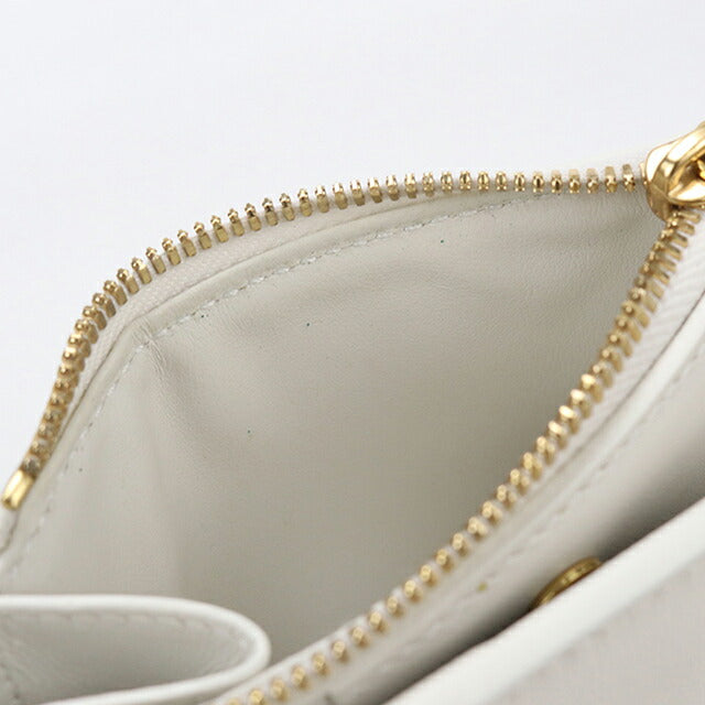 中古 ボッテガ・ヴェネタ 二つ折り財布 二折財布 レディース ブランド BOTTEGA VENETA カセット スモール ウォレット 742698 ホワイト USDBO114178011