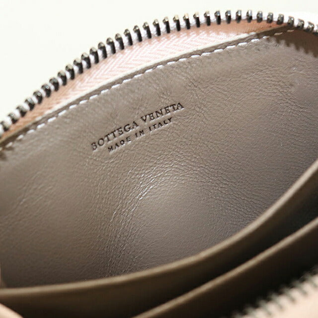 中古 ボッテガ・ヴェネタ 小銭入れ レディース ブランド BOTTEGA VENETA イントレチャート コインパース レザー ピンク USDBO115139011