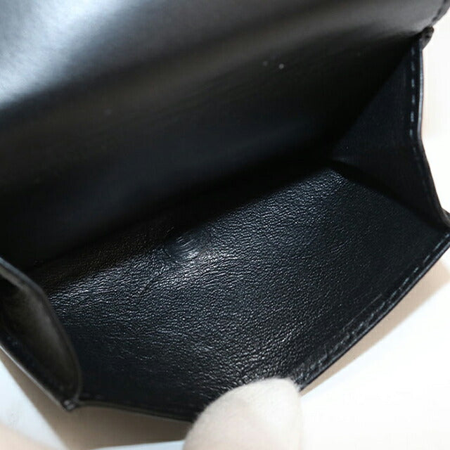 中古 ボッテガ・ヴェネタ 三つ折り財布 三折財布 コンパクト ユニセックス ブランド BOTTEGA VENETA イントレチャート ブラック USDBO115799011