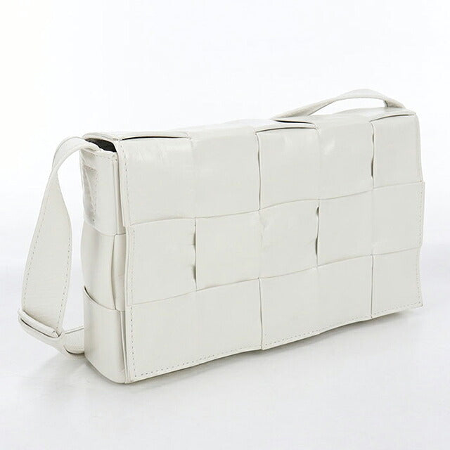 中古 ボッテガ・ヴェネタ ショルダーバッグ ユニセックス ブランド BOTTEGA VENETA カセット レザー ホワイト USDBO116176011