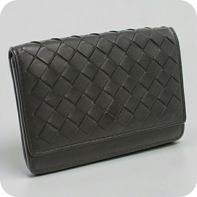 中古 ボッテガ・ヴェネタ 名刺入れ ユニセックス ブランド BOTTEGA VENETA イントレチャート ビジネスカードケース 133945 ブラック USDBO116526011