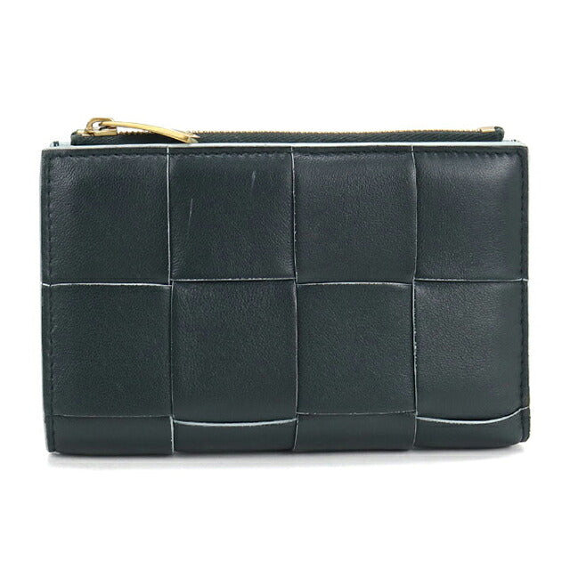 中古 ボッテガ・ヴェネタ 二つ折り財布 二折財布 コンパクト ユニセックス BOTTEGA VENETA マキシイントレチャート ミディアムディアム 750262 USDBO117921011