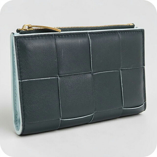 中古 ボッテガ・ヴェネタ 二つ折り財布 二折財布 コンパクト ユニセックス BOTTEGA VENETA マキシイントレチャート ミディアムディアム 750262 USDBO117921011
