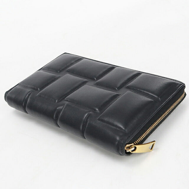 中古 ボッテガ・ヴェネタ 長財布ラウンドファスナー レディース ブランド BOTTEGA VENETA ジップアラウンドウォレット レザー ブラック USDBO120384011