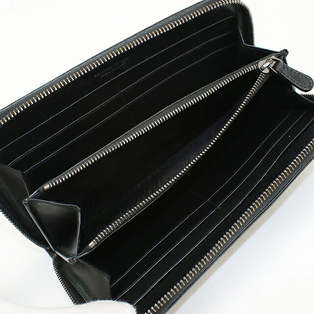 二手 Bottega Veneta 长钱包 圆形拉链 男士品牌 BOTTEGA VENETA Intrecciato 114076 黑色 USDBO120518011