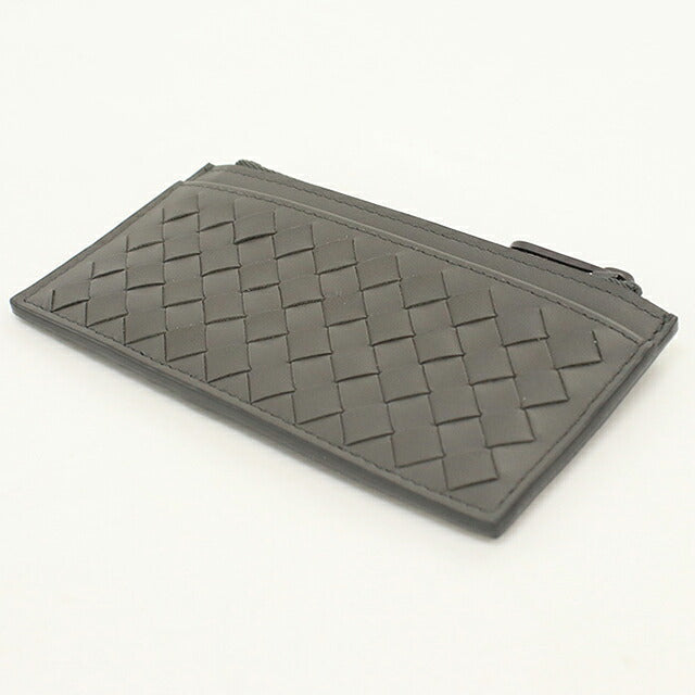 中古 ボッテガ・ヴェネタ 小銭入れ メンズ ブランド BOTTEGA VENETA イントレチャート フラグメントケース レザー 566430 グレー USDBO120571011