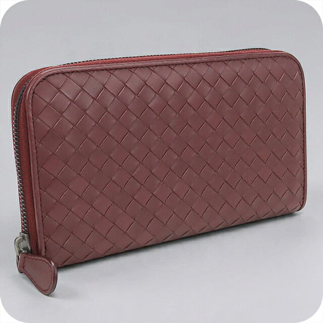 中古 ボッテガ・ヴェネタ 長財布ラウンドファスナー レディース ブランド BOTTEGA VENETA イントレチャート ジップアラウンドウォレット 114076 V4651 6130 USDBO121240011