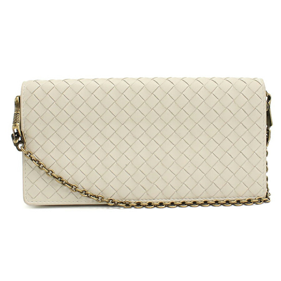 中古 ボッテガヴェネタ チェーンウォレット レディース ブランド BOTTEGA VENETA イントレチャート チェーンウォレット レザー 586906 財布 USDBO87258011