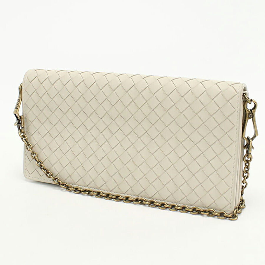 中古 ボッテガヴェネタ チェーンウォレット レディース ブランド BOTTEGA VENETA イントレチャート チェーンウォレット レザー 586906 財布 USDBO87258011