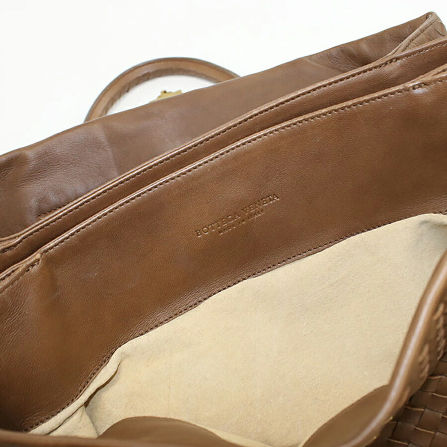 中古 ボッテガヴェネタ トートバッグ レディース ブランド BOTTEGA VENETA イントレチャート ローマバッグ レザー 171265 ブラウン バッグ USDBO95212011