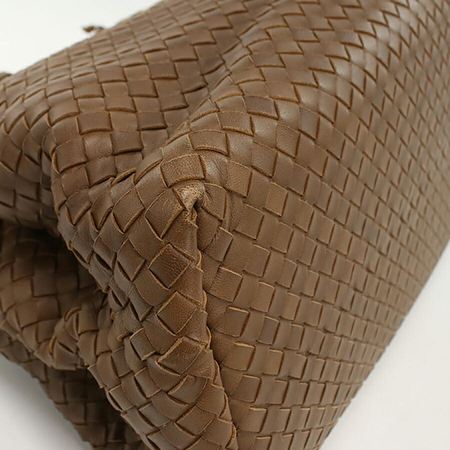 中古 ボッテガヴェネタ トートバッグ レディース ブランド BOTTEGA VENETA イントレチャート ローマバッグ レザー 171265 ブラウン バッグ USDBO95212011