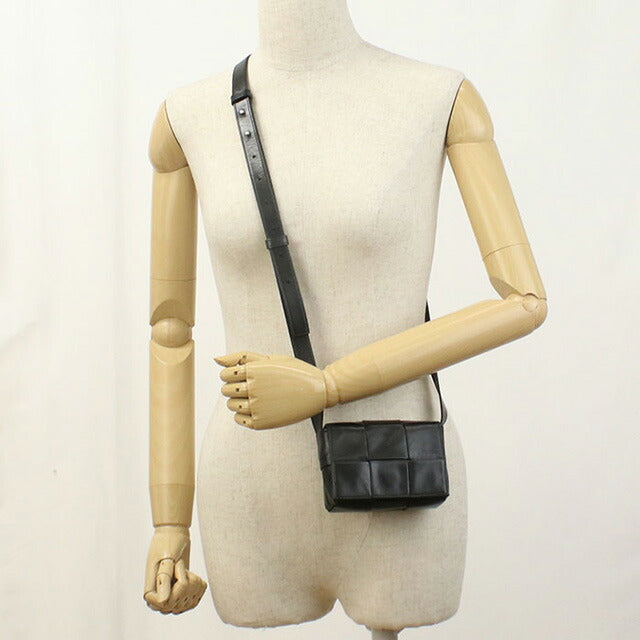 中古 ボッテガヴェネタ 斜め掛け ショルダーバッグ レディース ブランド BOTTEGA VENETA キャンディカセット ブラック バッグ USDBO96478011